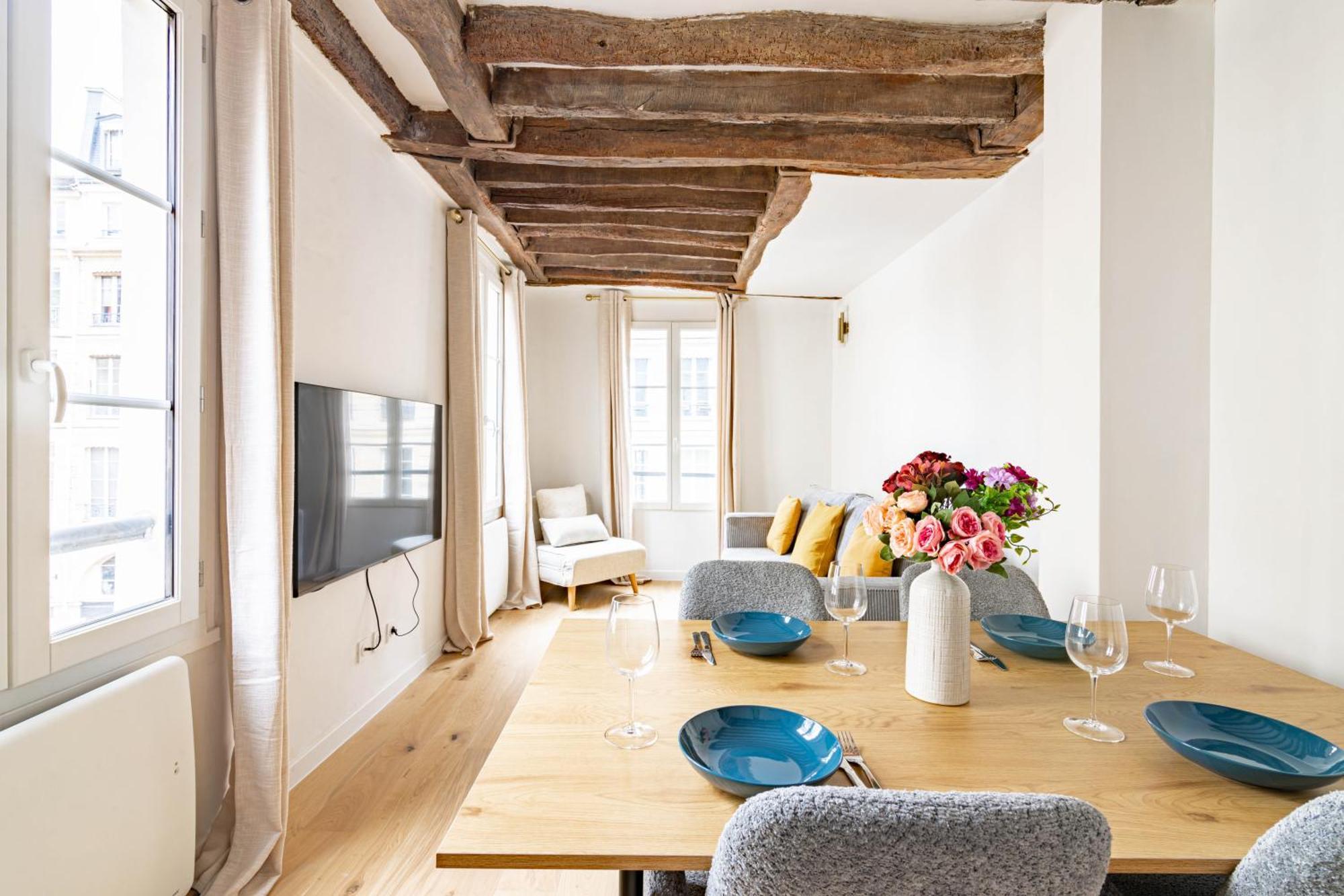 Appartement Quartier Fontaine Chatelet Les Halles Free Netflix Париж Экстерьер фото