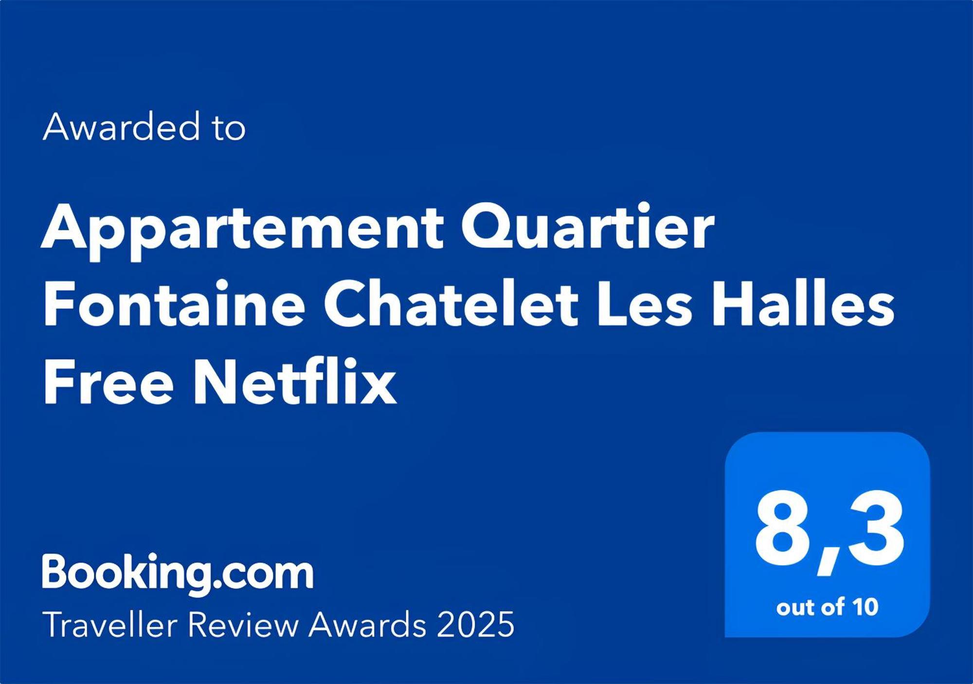 Appartement Quartier Fontaine Chatelet Les Halles Free Netflix Париж Экстерьер фото